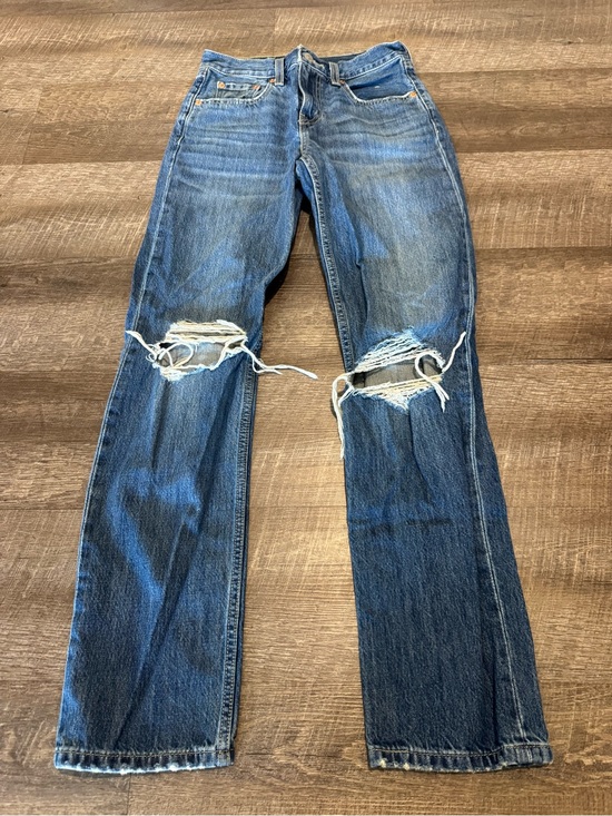 Levi's Denim - Levi’s Low Rise Pro Straight Leg Ripped Denim Blue Jeans